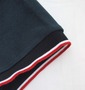 DESCENTE ダブルカノコポロシャツ(半袖) ブラック: 袖口