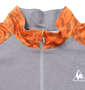 LE COQ SPORTIF サンスクリーンハーフジップ半袖シャツ オレンジ×モクグレー:
