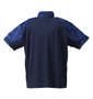 LE COQ SPORTIF サンスクリーンハーフジップ半袖シャツ ネイビー: バックスタイル