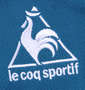 LE COQ SPORTIF ハーフジップ半袖シャツ ストレートブルー: 刺繍