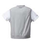 TaylorMade スウェットベストレイヤードB.D半袖シャツ ホワイト×グレー: バックスタイル