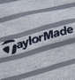 TaylorMade メランジボーダー半袖シャツ グレー: 刺繍拡大