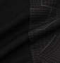 adidas golf ジオメトリックレイヤードシャツ ブラック×ホワイト: 生地拡大