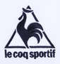 LE COQ SPORTIF エアロドライニットハーフジップ半袖シャツ ホワイト: 刺繍拡大