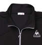 LE COQ SPORTIF エアロドライニットハーフジップ半袖シャツ ブラック: