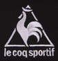 LE COQ SPORTIF エアロドライニットハーフジップ半袖シャツ ブラック: 刺繍拡大