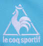 LE COQ SPORTIF エアロドライニットハーフジップ半袖シャツ プロヴァンスブルー: 刺繍拡大