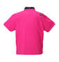 FILA GOLF チドリエンボスショートカラー半袖シャツ ピンク: バックスタイル