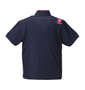 FILA GOLF チドリエンボスショートカラー半袖シャツ ネイビー: バックスタイル