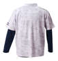 FILA GOLF カモ柄半袖シャツ+インナーセット ホワイト×ネイビー: バックスタイル