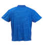 LOTTO DRYメッシュハーフジップ半袖シャツ ブルー: バックスタイル