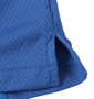 LOTTO DRYメッシュハーフジップ半袖シャツ ブルー: 裾サイドスリット