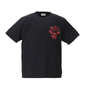 FELIX THE CAT チェーン刺繍&プリント半袖Tシャツ ブラック×レッド: