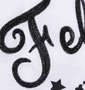 FELIX THE CAT 鹿の子チェーン刺繍&プリント半袖ポロシャツ オフホワイト: 刺繍拡大