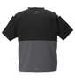 adidas ビッグロゴ半袖Tシャツ ブラック×グレー: バックスタイル
