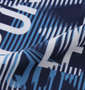 LE COQ SPORTIF サンスクリーンピンメッシュハーフジップ半袖シャツ ブルードゥアジュール: プリント拡大