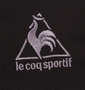 LE COQ SPORTIF エアロドライニットハーフジップ半袖シャツ ブラック: 刺繡