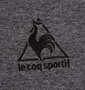 LE COQ SPORTIF エアロドライニットハーフジップ半袖シャツ チャコール杢: 刺繡