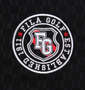 FILA GOLF ハーフジップ半袖シャツ+インナーセット ブラック×ブラック: 刺繡