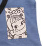 PeKo&PoKo ビッグフェイスプリント半袖Tシャツ ブルー杢: 裾ピスネーム