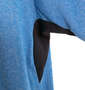 LOTTO DRY裏メッシュ杢半袖Tシャツ ブルー: 脇下メッシュ