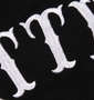 BETTY BOOP 鹿の子プリント&刺繍ウイング&ローズ半袖ポロシャツ ブラック: 刺繡
