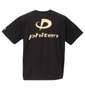 Phiten RAKUシャツSPORTSドライメッシュ半袖Tシャツ ブラック×ゴールド: バックスタイル