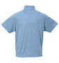 Phiten DRYメッシュ杢ハーフジップ半袖シャツ ブルー: バックスタイル