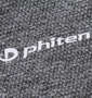 Phiten DRYメッシュ杢ハーフジップ半袖シャツ ネイビー: プリント拡大