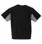 VANS チェッカースリーブ半袖Tシャツ ブラック: バックスタイル