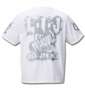 新日本プロレス BUSHI×L・I・J「MIST」半袖Tシャツ(ホワイト×シルバー) ホワイト: バックスタイル