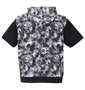 RIMASTER カスレボタニカル総柄ノースリーブパーカー+半袖Tシャツ ホワイト×ブラック: バックスタイル