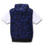 RIMASTER カスレボタニカル総柄ノースリーブパーカー+半袖Tシャツ ロイヤルブルー×ホワイト: バックスタイル