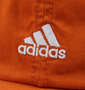 adidas 綿ツイルキャップ オレンジ: フロント刺繡