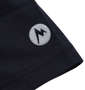 Marmot スクエアロゴ半袖Tシャツ ミッドナイトブルー: 左袖刺繍