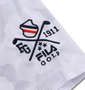 FILA GOLF カモエンボス柄半袖ポロシャツ ホワイト: 左袖刺繡