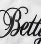 BETTY BOOP 鹿の子刺繍プリント半袖ポロシャツ オフホワイト: バック刺繡