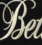 BETTY BOOP 鹿の子刺繍プリント半袖ポロシャツ ブラック: バック刺繡