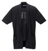 launching pad 五分袖コーディガン+半袖Tシャツ ブラック×ブラック