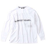 SY32 by SWEET YEARS スティックアウトロゴ長袖Tシャツ ホワイト
