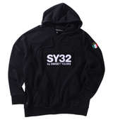 SY32 by SWEET YEARS サガラワッペンボックスロゴプルパーカー ブラック