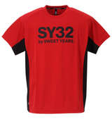 SY32 by SWEET YEARS アスレチックプラクティス半袖Tシャツ レッド