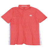 adidas golf HEAT.RDYデボスグラフィック半袖シャツ プリラブドスカーレット