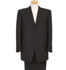  シングル3ツ釦スーツ(2パンツ) チャコールグレー(WS)