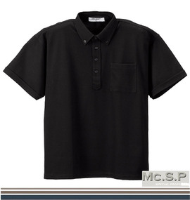 Mc.S.P B.D半袖ポロシャツ ブラック