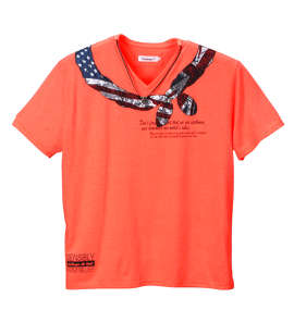 EUROYAL ネオンカラー半袖VTシャツ 蛍光オレンジ