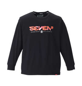 SEVEN2 カモフラロゴ長袖Tシャツ ブラック
