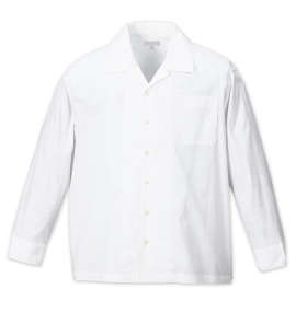 Mc.S.P 長袖オープンカラーシャツ ホワイト