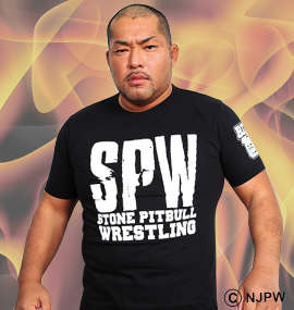 新日本プロレス 石井智宏「SPW141」半袖Tシャツ ブラック