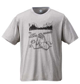 Marmot ヘザーカウボーイキャンプ半袖Tシャツ グレーストーム
